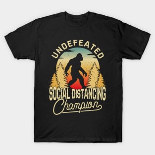 Social Distancing World Champions Funny Antisocial Introvert T-Shirt